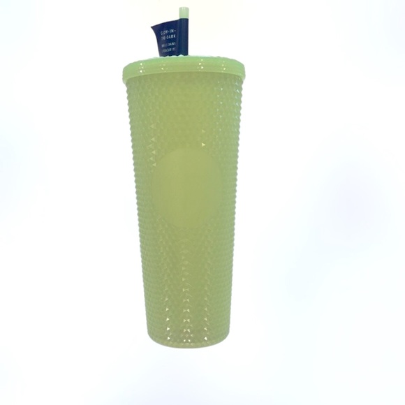 NWT Starbucks 2022 Glow in the Dark Lemongrass Bling Studded Tumbler Venti 24 oz - Picture 3 of 4